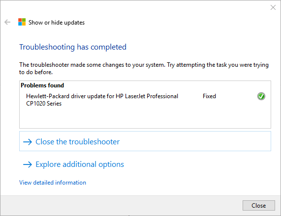 007 - update status driver problem